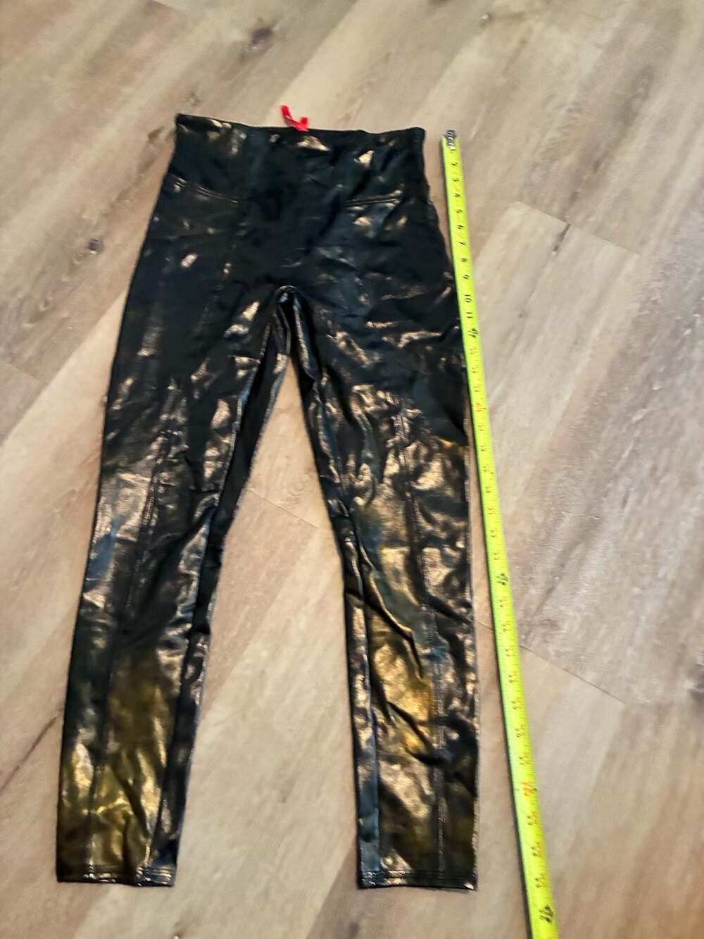 Spanx Faux Leather Liquid Leggings Black Medium Petite